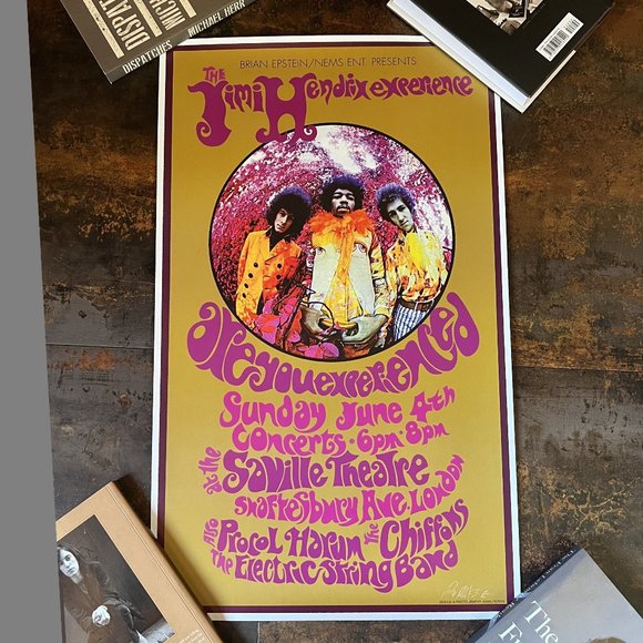 MINT/NM The Jimi Hendrix Experience Are You Experienced Signed by Masse, 14x24 - Picture 7 of 7